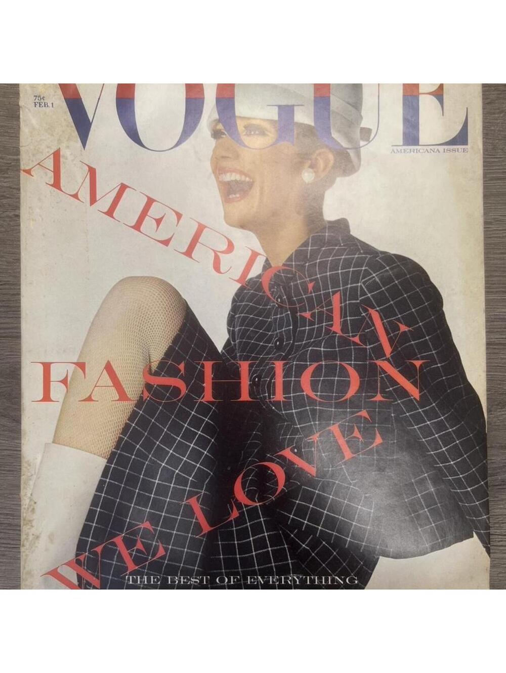 Vintage February 1, 1966 issue of Vogue magazine